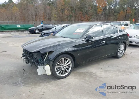 2019 Infiniti Q50 3.0T Luxe z USA, uszkodzony, nr VIN JN1EV7AP4KM516369